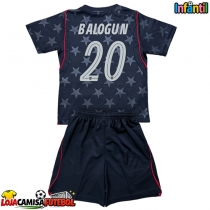 Camisa de Futebol Estados Unidos Folarin Balogun #20 Equipamento Secundário Infantil Mundo 2026 Manga Curta (+ Calças curtas)